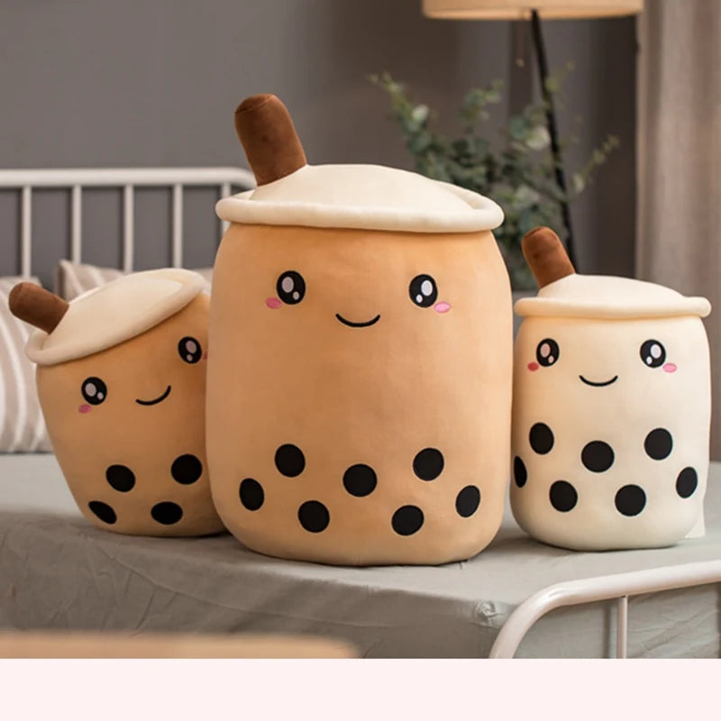 Cuddly Bubble Milk Tea Pillow – Soft Plush Toy