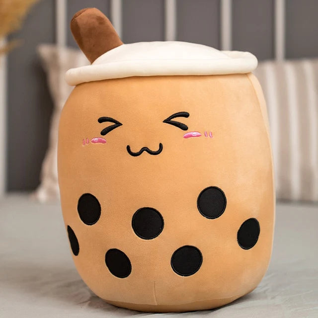 Cuddly Bubble Milk Tea Pillow – Soft Plush Toy