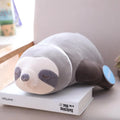 Mint In Box Toys Cute Sloth Plush Pillow – soft grey front view