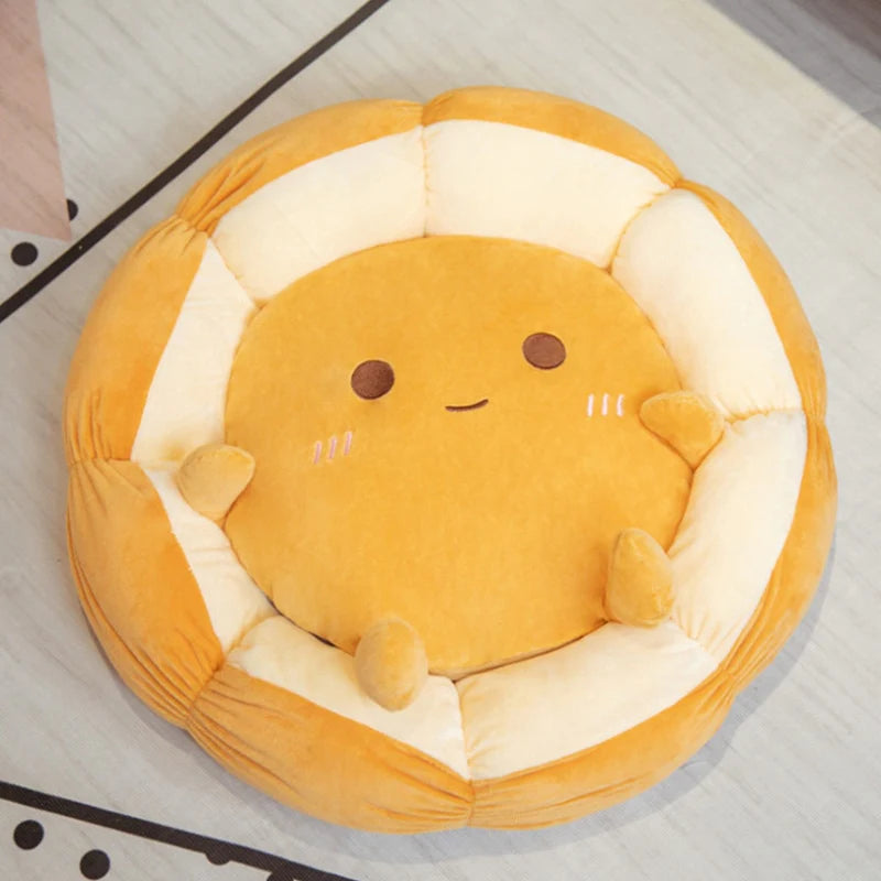 Mint In Box Toys Egg Toast Stuffed Cushion with removable yolk and cute arms