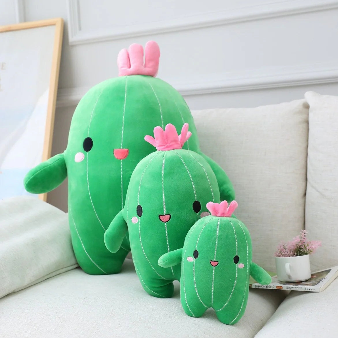 Green Cactus Plush – Soft Cotton Cuddly Toy