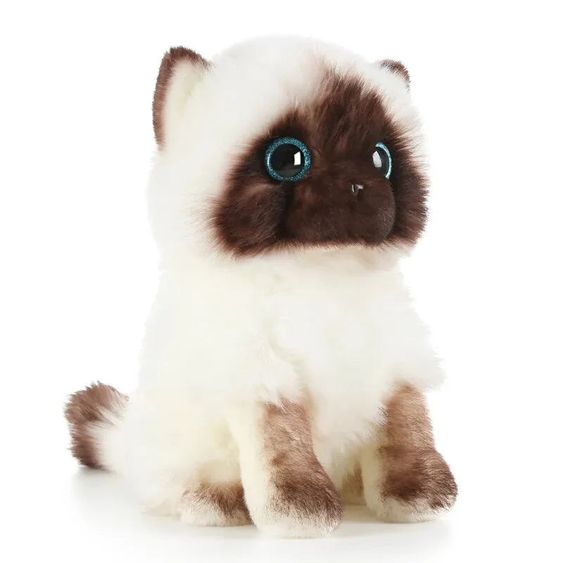 Lovely Simulation Siamese Cat Plush – Soft Cotton Cute Collectible