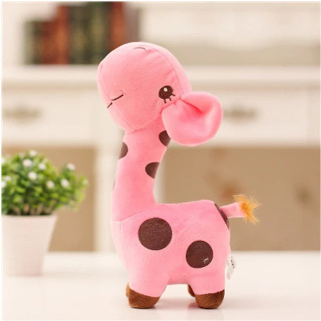 Mint In Box Toys Mini Colorful Giraffe Plushie – size reference hand hold