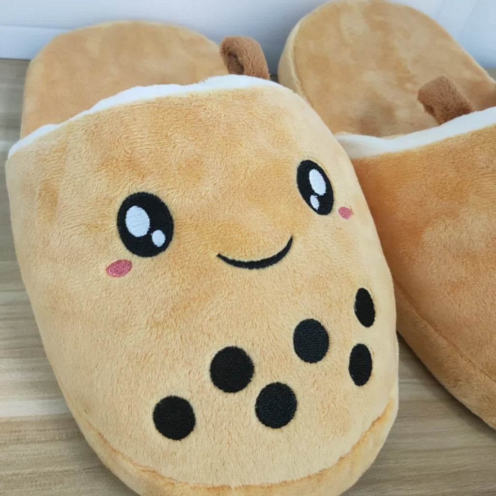 Stuffed Bubble Tea Slippers